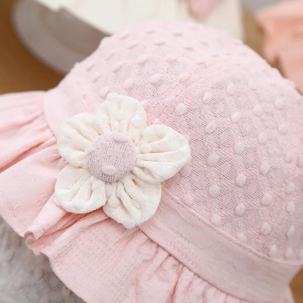 Ruffle UV Protection Fisherman Cap Flower Baby Hat Summer Princess Baby Sun Hats