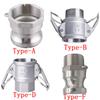 1/2" 3/4" 1" 2" - 4"  NPT Female Male Type A B D F Cam Lock Groove 304/316 Stainless Steel Connector Pipe Fitting Water Gas Oil