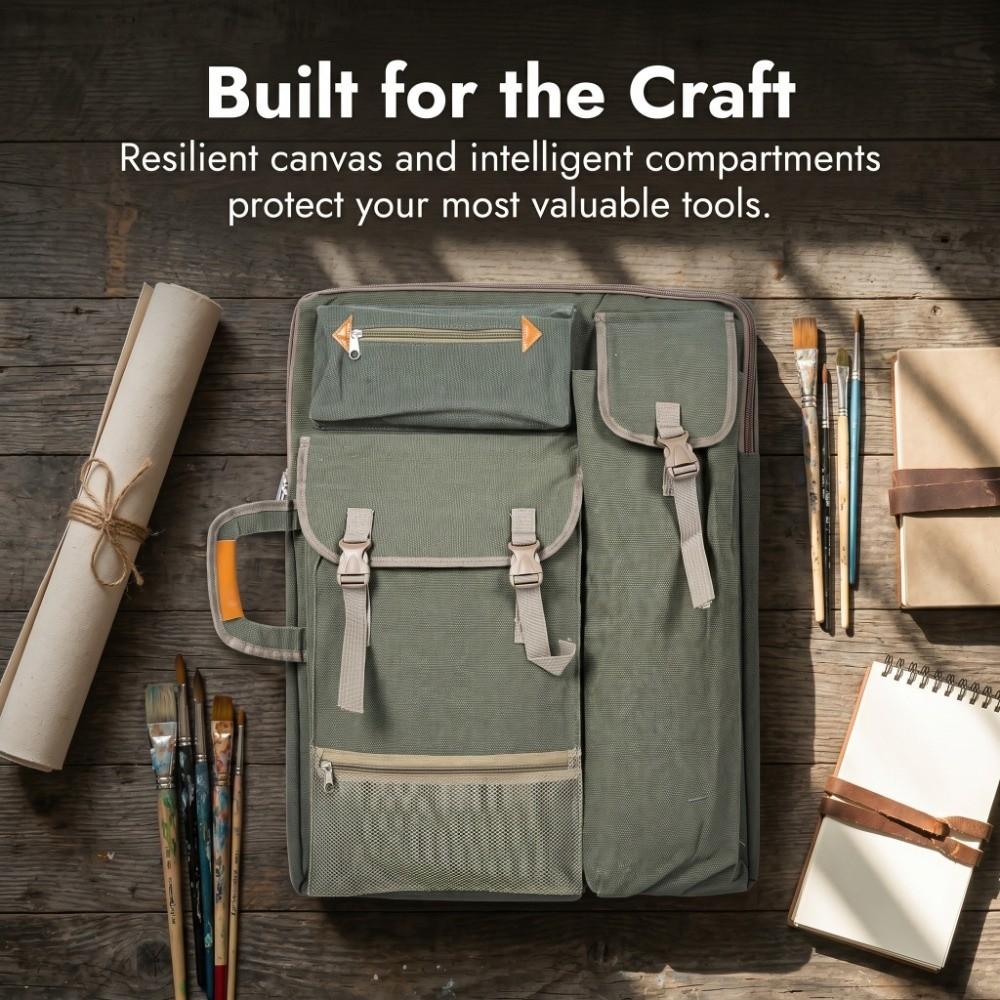 Spacious Inner Space Multifunctional Sketch Carry Pack Art Exam Tool Storage
