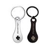Practical Sturdy Stainless Steel Trolley Coin Keychains Charm Pendant 3 Pack Removable Shopping Cart Fashion Accessory