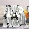 Panda Pattern Flannel Blanket, High Quality Comfortable for All Seasons, Home Decor, Warmth and Comfort, Perfect for Gifts.