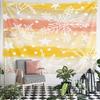 Watercolor Snowflakes Warm Stripes Tapestry Wall Hanging Winter Home Decor for Bedroom Living Room Gift