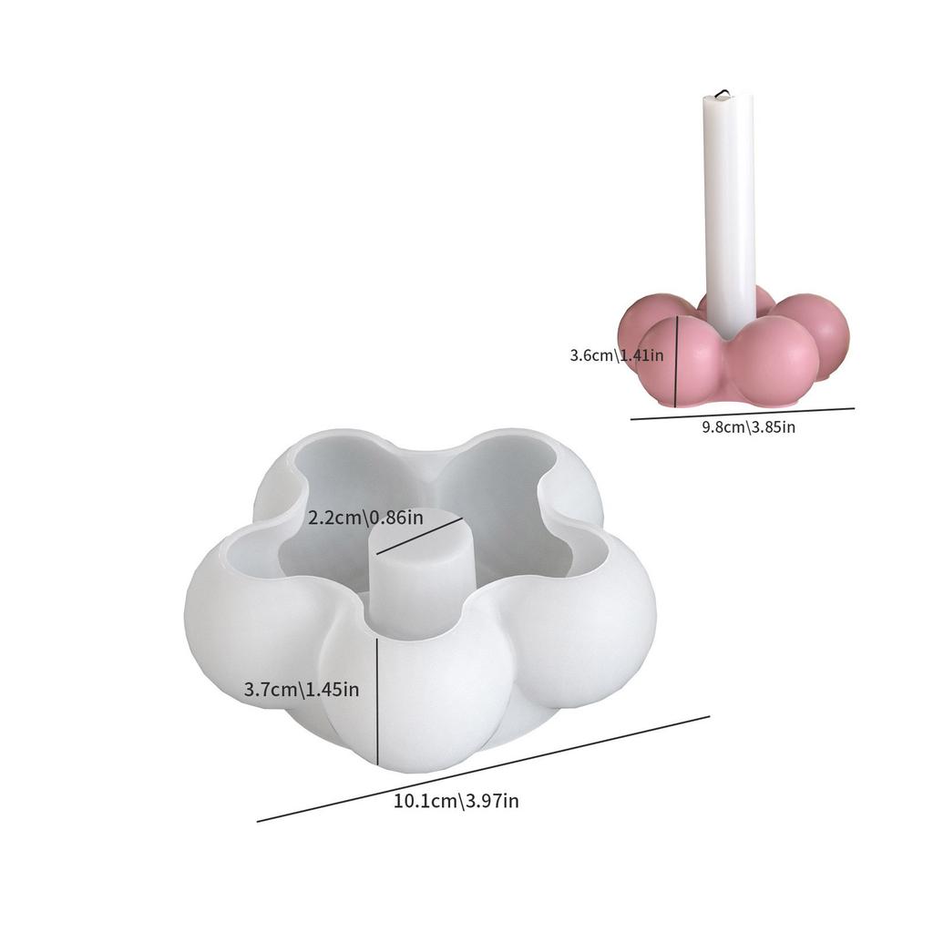 Flexible Silicone Candlestick Mold for Home Decoration and Crafts Flower Shaped Tealight Holder Desk Ornament Mould