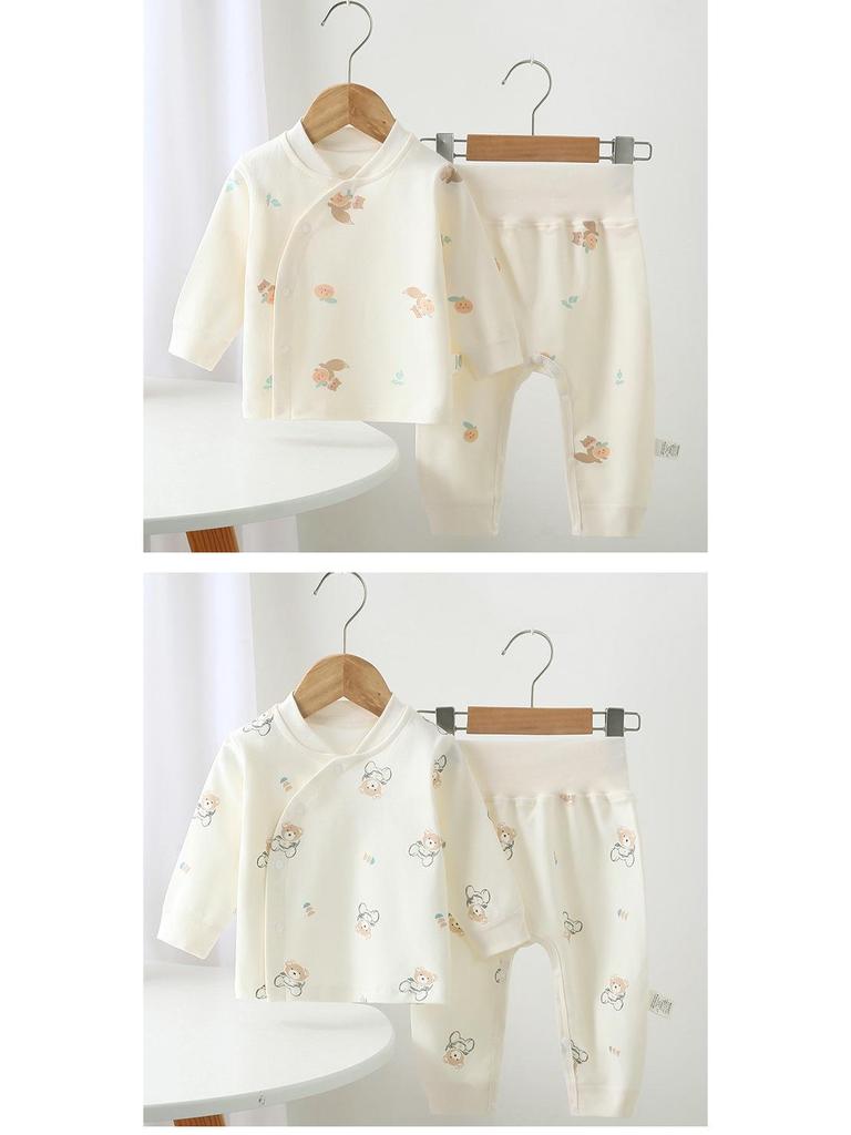 Neugeborenen Reiner Baumwolle Herbst & Frühling Hochtailliert Bauchschutz Outfit