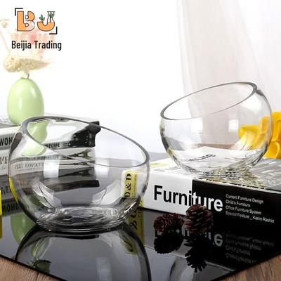 Refined Slanted Glass Vase for Elegant Fish Tanks & Hydroponic Displays