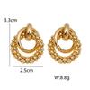 Fashion Brincos For Women Statement Golden Metal Chain Twist Circle Knot Drop Earrings Trendy Ear Jewelry Accessories Gift