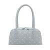 Simple Polka Dot Casual Shoulder Handbag Bowling Commuter Underarm Tote Bag