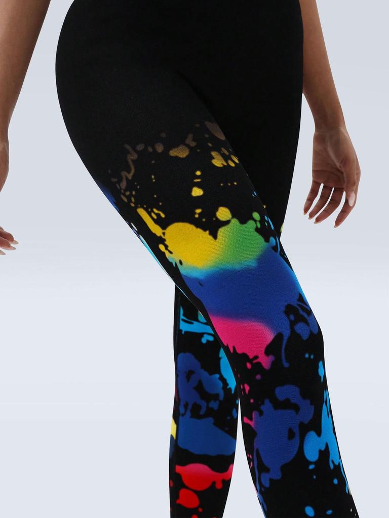 European and American Tie-Dye Yoga Pants: Comfortable, Breathable, Outdoor Sports and Running Base Layer