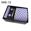 Cravatta da uomo Paisley Set regalo cravatta con gemelli e fermacravatta Cravatta business casual Nera Confezione regalo