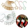 Christmas Wreath Star Hooks for Christmas Tree Hanging Pendant Ornament Metal Star Decorations Hook Xmas Home Decor