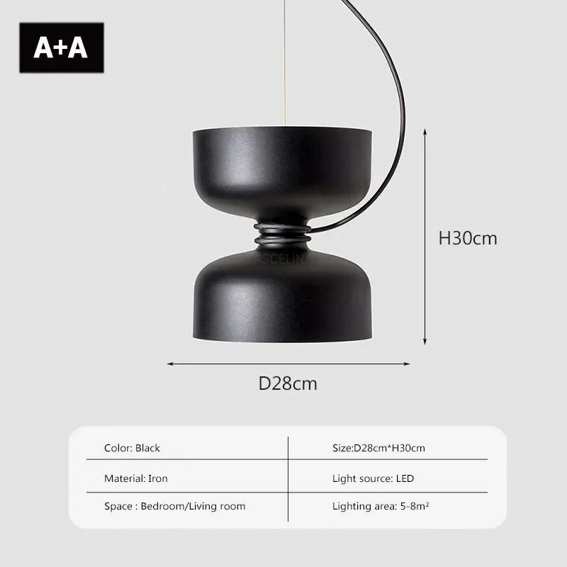Nordic Modern Restaurant Pendant Light Iron Black White Retro Bar Bedroom Living Room Pendent Lamp Decoration Lighting Fixtures