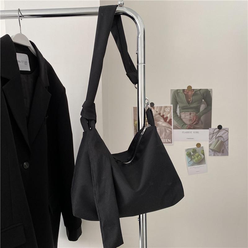 IELGY Lazy Style Tote Bag Canvas Commuter One Shoulder Large Capacity Loose Feeling