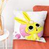 HHappy Tree Friends HTF Cuddles Pillow Case Silky Short Plush With Invisible Zipper Dustproof Sofa Cushion Cover For Home Decor