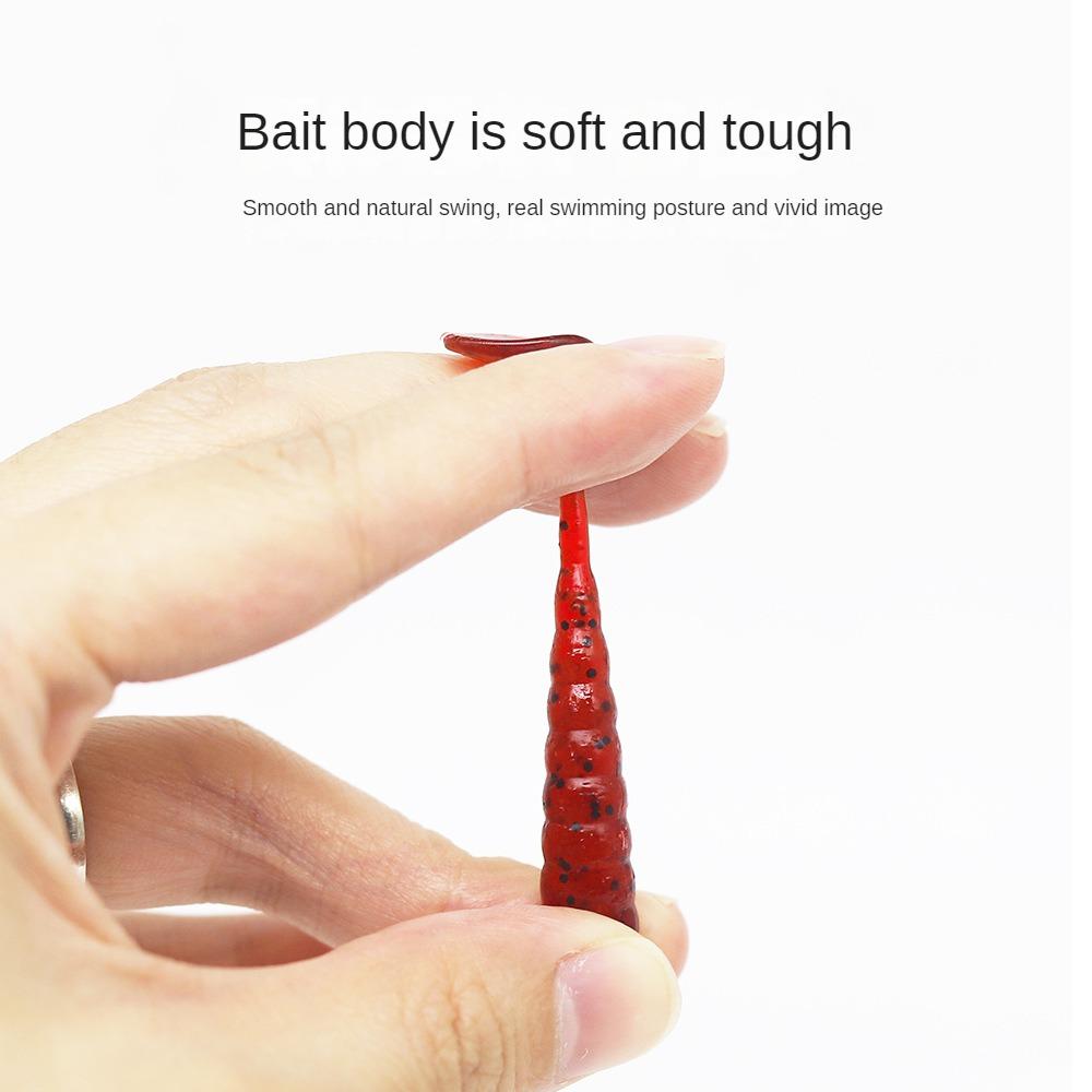 Outdoor Fishing Fluctuation T-tail Soft Bait (4cm/1.4g) 20 Pieces of Lures