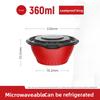 Disposable PP Bowl Red Seal Takeout Food Container with Lid Round Microwave Safe
