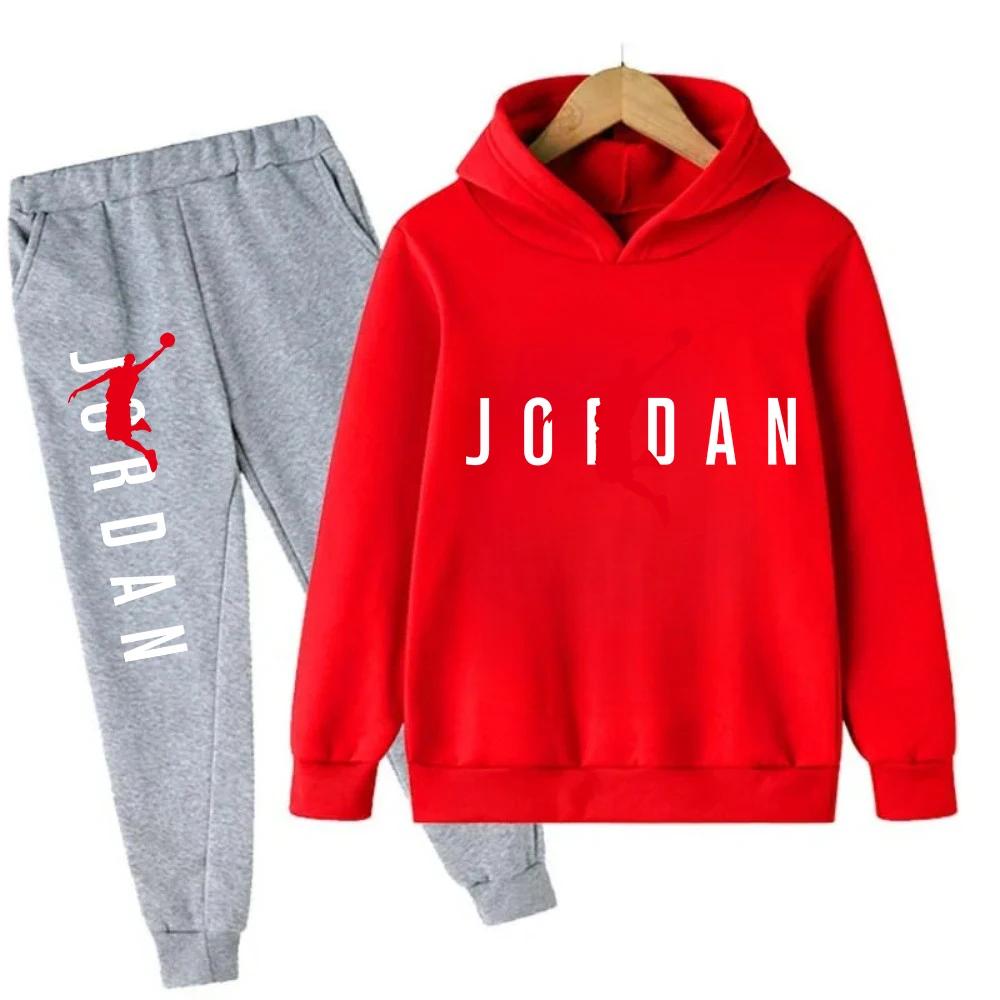 TZWYAutumn Warm Slam Dunk Master Pattern Printed Children Set Hoodie+Pant Suit 2pcs Set Kids Boy Girl Fashion Clothing Tracksuits