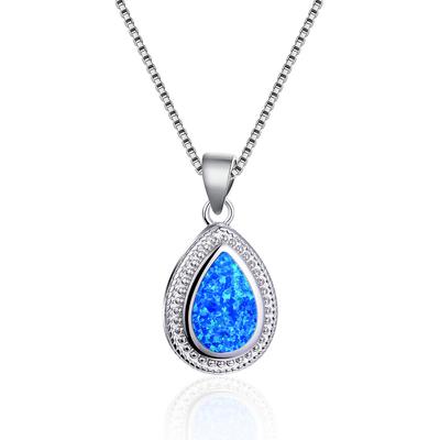 Fashionable White Aubao Water Drop Pendant Necklace, New Pendant, High-end and Versatile Jewelry