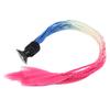 Helmet Braids Suction Cup Punk Style Motorcycle Helmet Pigtails Ponytail Gradient ColorRed White Blue