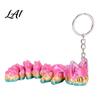 3D Printed Fox Keychain Articulated Keychain Flexible Joint Animal Pendant with Metal Fun Desk Decoration Key Ring Creative Figurine Toy Bag Charm