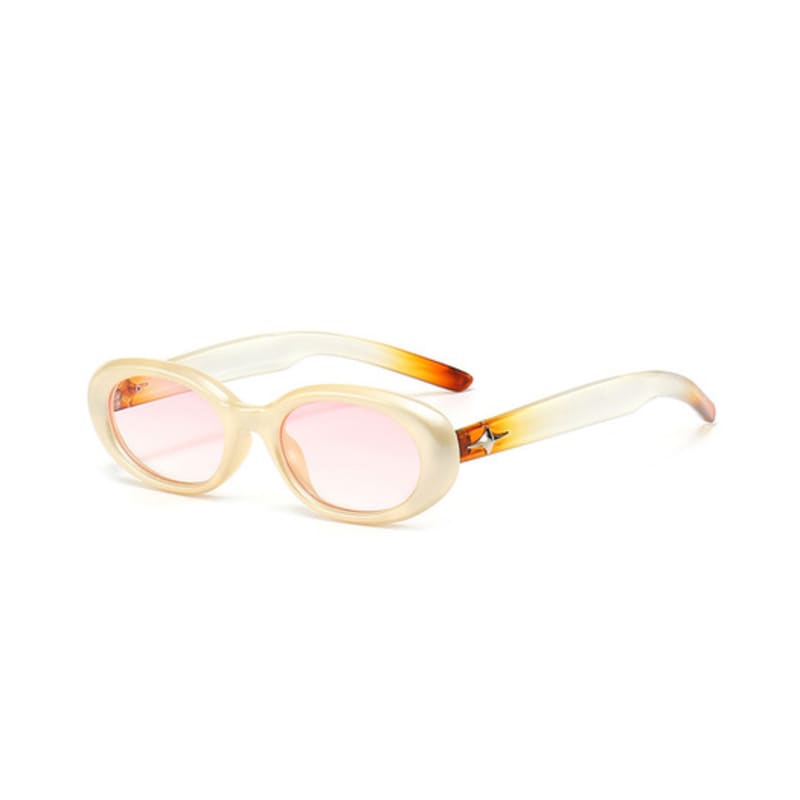 LOOKING4U Neo Retro 20300 Lunettes de soleil moches C2 Ivoire Rose