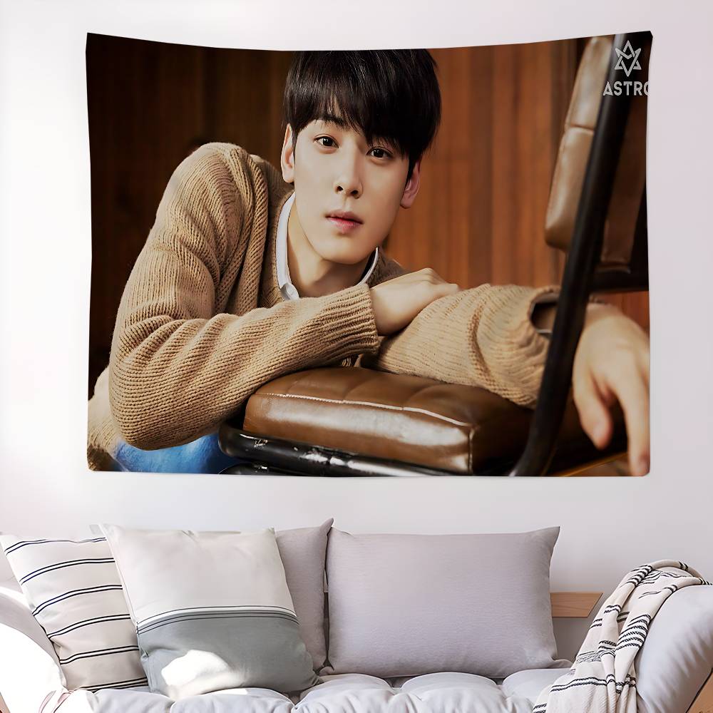 Kpop AAstro Cha Eun Woo Hippie Wall Hanging Tapestries Bohemian Wall Tapestries Mandala INS Home Decor