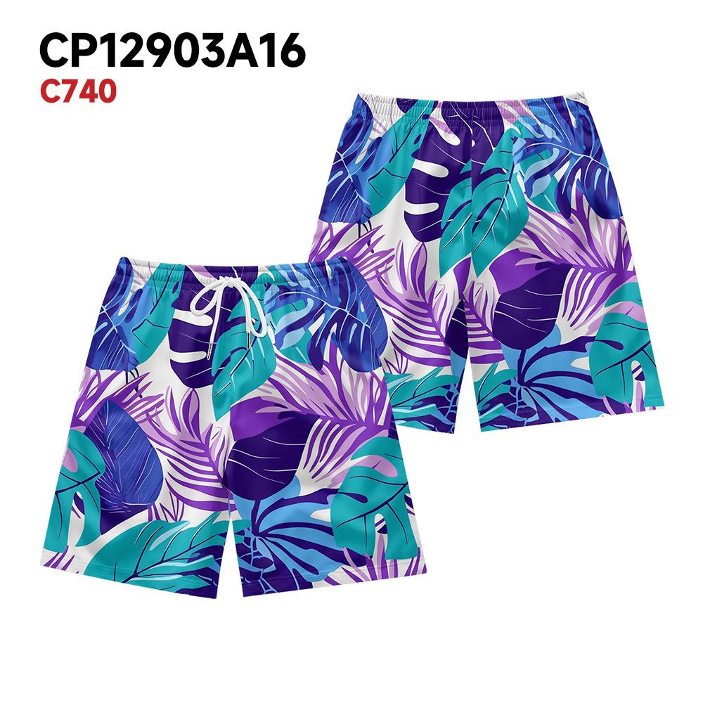 

European And American Tropical Rainforest Plant Elements Men S Casual Shorts Beach Pants XXS