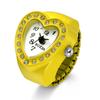 Ring Watch Business Fashion Waterproof Flip-up Cover Numeric Dial Sport Quartz Ring Watch Stainless Steel