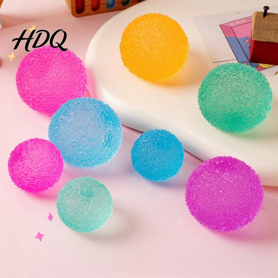 Textured Stress Ball Semitransparent Frosted Anxiety Relief Squeeze Soft Sensory Toy Decompression Fidget Party Favors