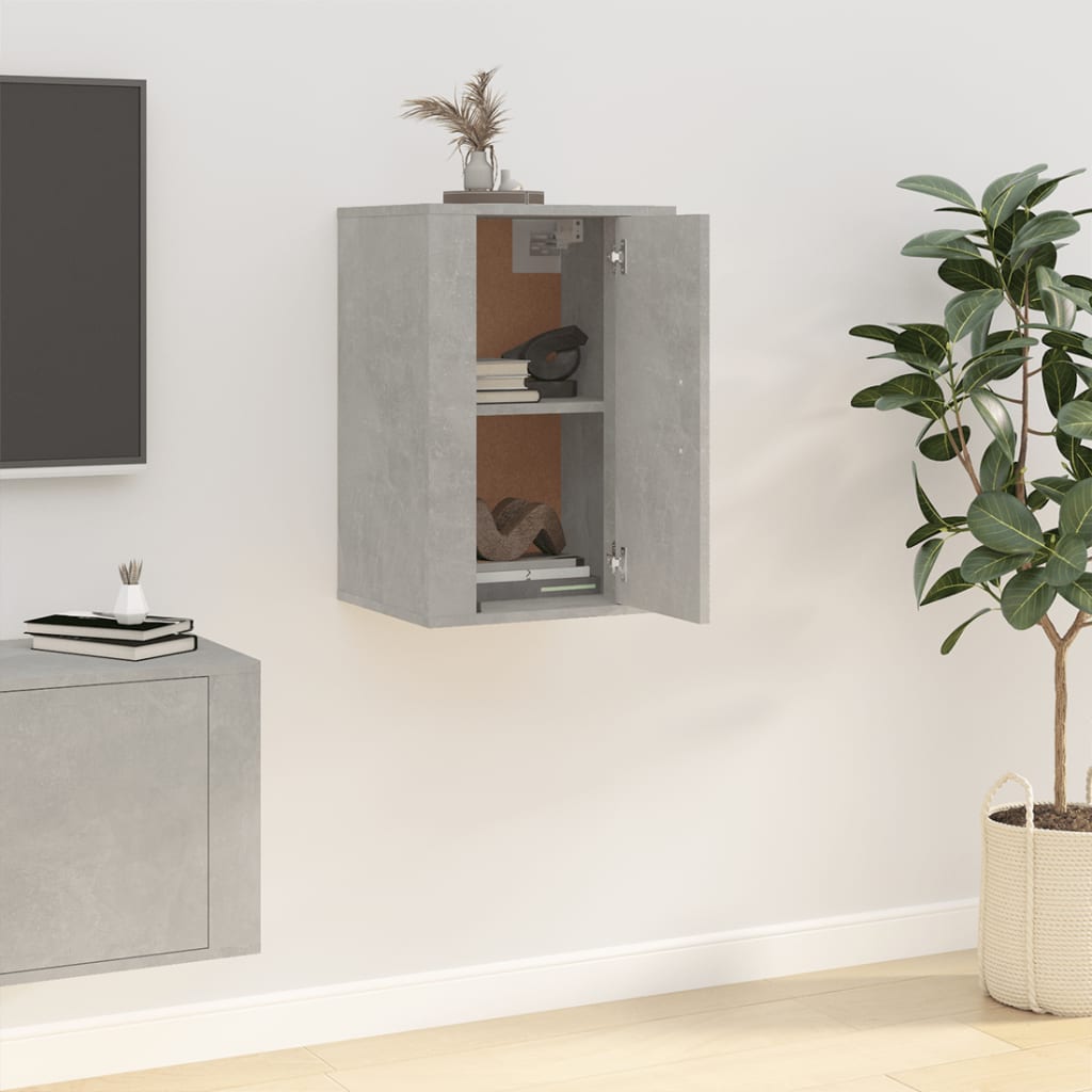 Wall Mounted TV Cabinet Concrete Grey 40 x 34.5 x 60 cm