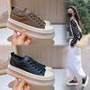 Real Rabbit Fur Little White Shoes Women's Autumn and Winter New Velvet Biscuit Shoes Versatile Casual Shoes Women's Platform Leather Women's Shoes