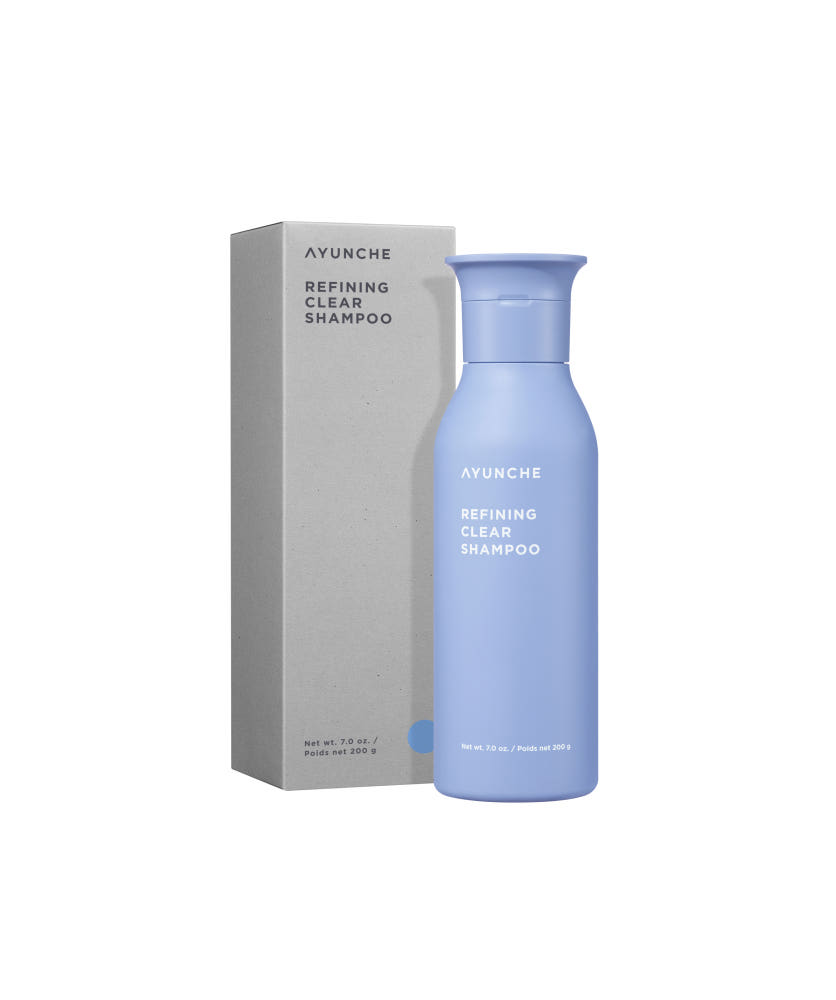 AYUNCHE Refining Clear Shampoo 200g Korean Deep Cleansing Scalp Shampoo for Dandruff, Sebum & Scalp Odor