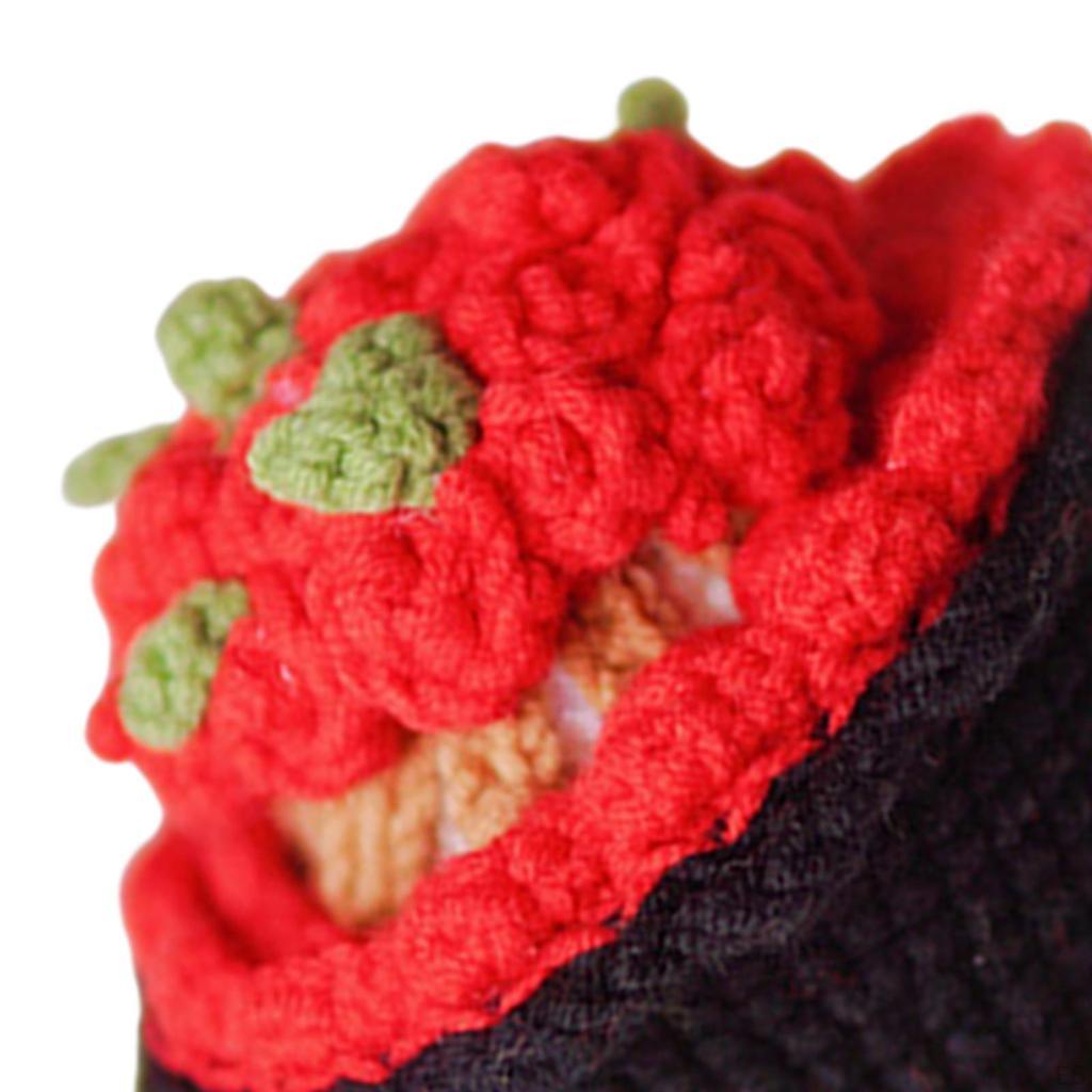 Decoration Ornament Handmade Knitted Crochet Bouquet for Girlfriend Women Wife Valentines Gifts