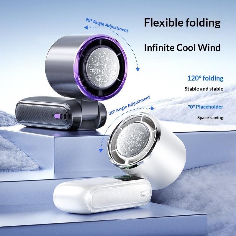 Semiconductor Cooling High Speed Handheld Fan Usb Mini Portable Charging Folding Violent Small Fan