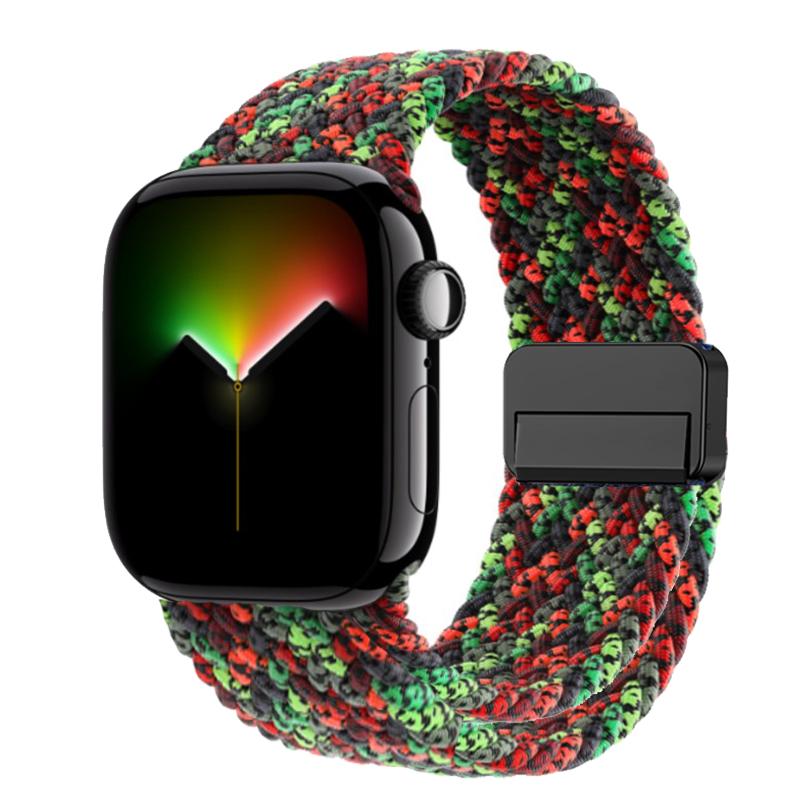 For Apple Watch Bands Ultra 3 49 44mm 40mm 45mm 46mm 41mm Black Unity Bracelet iWatch Series 10 11 Se 8 9 Magnetic Braided Strap
