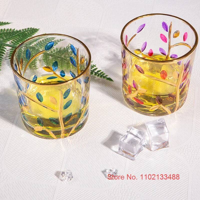 Murano Glass Cup 2025 Latest Italian Zecchin Design National Quintessence Hand Painted Wineglass Smart Soul Whiskey Tumbler Gift