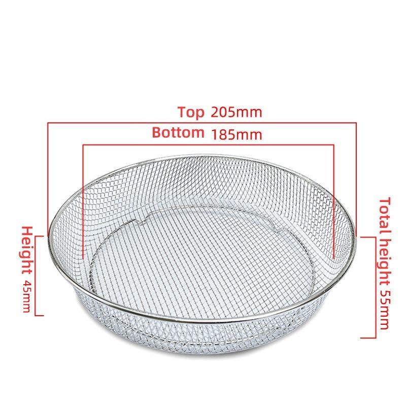304 Stainless Steel Dried Fruit Mesh Frying Basket Mesh Suitable for Supor Midea Changdi and Joyoung Electric Ovens and Air Fry