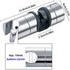 Shower Holder Bracket, Adjustable Replacement Shower Holder 18-25 Mm ABS Shower Head Bar Mount, Uphill With Chrome Finish, Grey