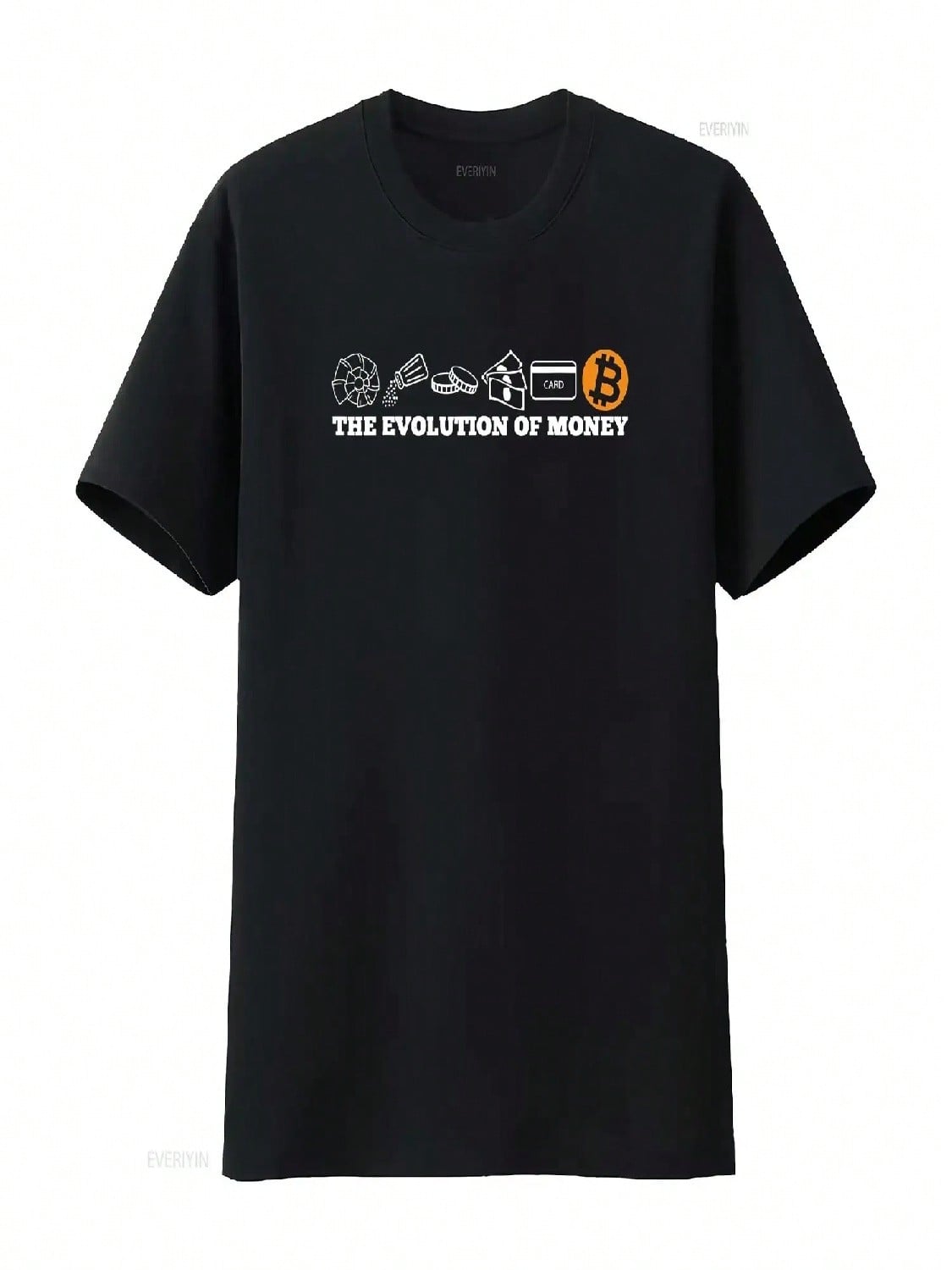 The Evolution Of Money Bitcoin Btc Crypto Cryptocurrency T Shirt Vintage Washed Versatile Unisex Casual Fashion Stretched Soft S