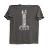 Sommer Unisex Reines Baumwoll Vintage Werkzeugband T-Shirt Lässig Stilvoll Locker Und Atmungsaktiv Geeignet Für Den Alltag