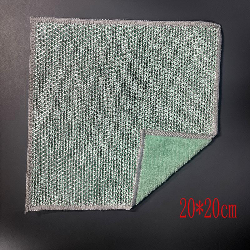 Alternative Steel Wool Double-Layer Non-Stick Dishwashing Cloth