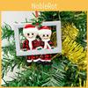 Delightful Christmas Tree Decorations With Adorable Family Frame In Colorful Resin
