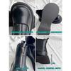 Thick-soled Martin boots women's new autumn and winter heightening short boots British style single boots Chelsea boots Ghost Emperor boots