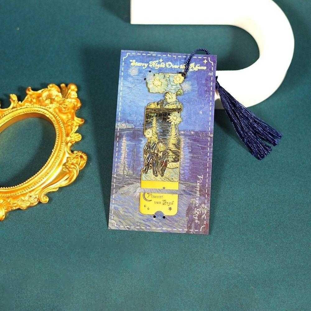 

Exquisite Rectangular Hollow Bookmark Landscape Flower Flower Bookmarks Student Reading Stationery B