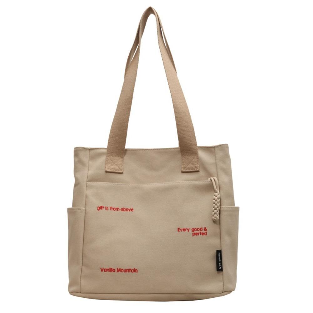 

High Quality Women Messenger Bag Preppy Large Capacity Student Book Bag Nylon Shoulder Bag Handheld Cloth Bag хакі