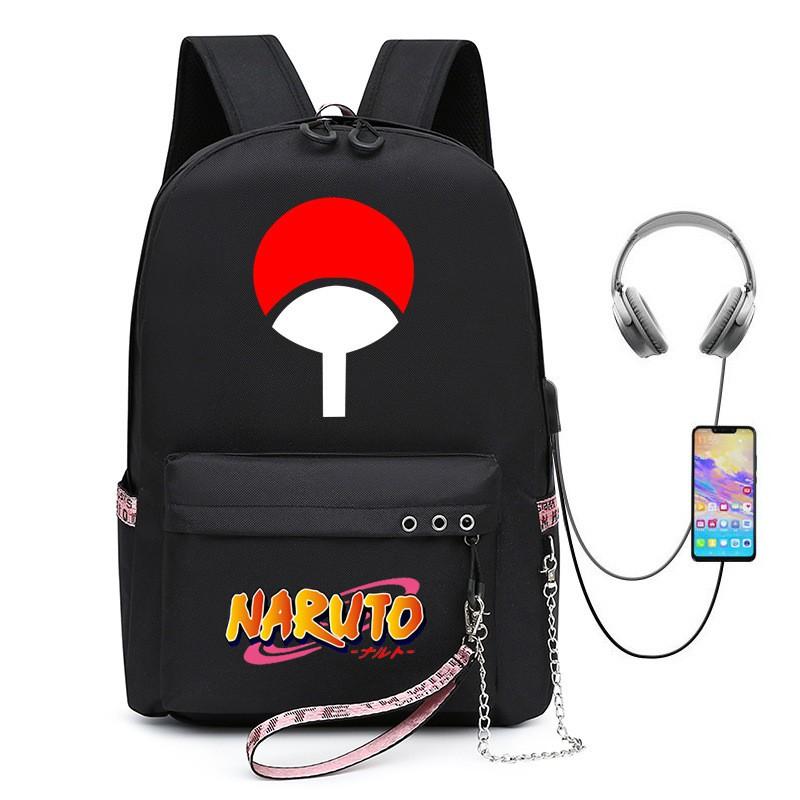 Naruto Anime Themed Oxford Fabric Backpack Teens Students Travel School With Arc Shoulder Straps