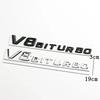 3D Chrome Black V8 V12 BITURBO Lettering Fender Emblem Badge Sticker for Mercedes Benz AMG logo E63 CL63 CLS63 G63 ML63 S63 SL63 AX1