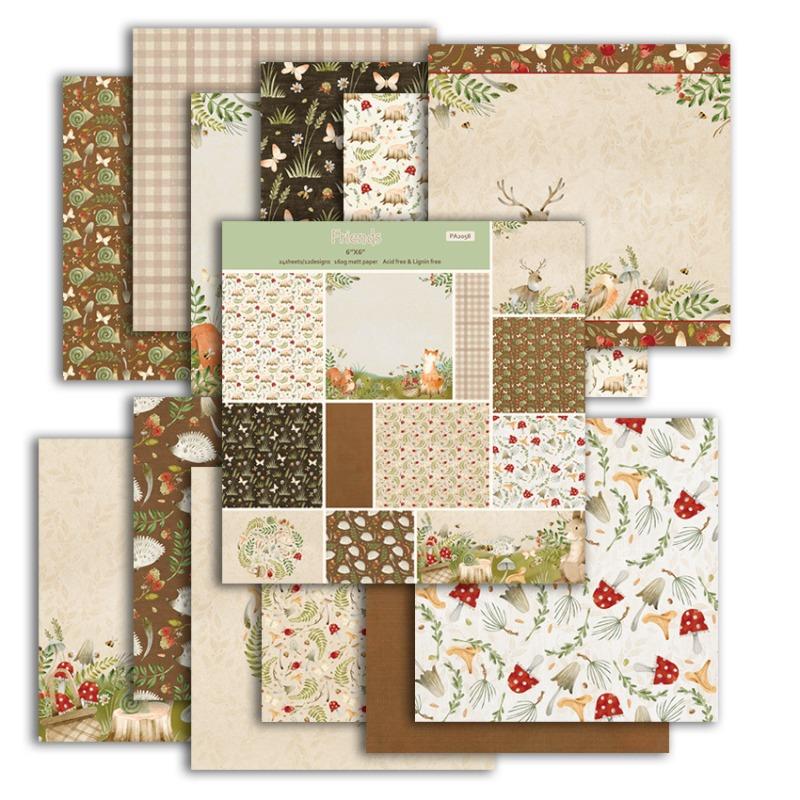 Friends Assorted Pattern Decoupage Cardstock Paper Single-Sided Vintage Scrapbooking DIY Decorative Cardmaking Supplies