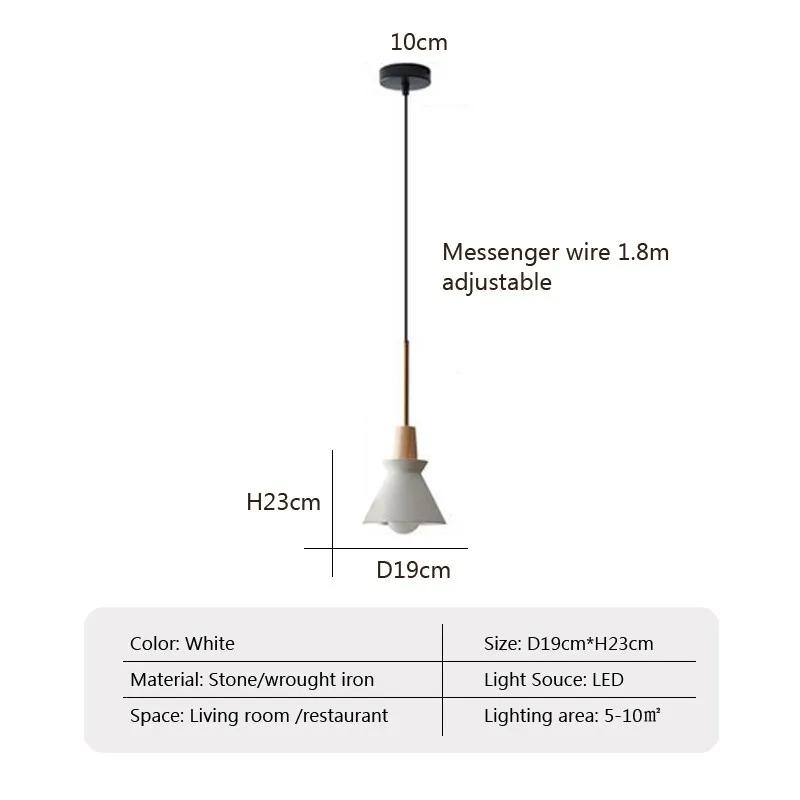 Nordisk LED Pendellampe Tre Hengelampe Svart Hvit For Soverom Spisestue Bakgrunn Hjem Innendørs Belysningsarmaturer