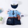 Hund und Katze Kleidung TikTok Schwarze Katze Sheriff Polizist Stehendes Outfit Haustier Sommer Niedlich Verwandlung Dünn Stehendes Outfit