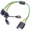 ABBP-For LED Tailgate And Trailer Lights Compatible 4 Pin Flat Y-Splitter Plug Adapter With Dual Output